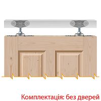 Розсувна система GEZE Rollan 40 довжина 1,8 м на 1 полотно вагою до 40 кг